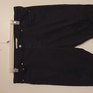 Levi's 501 button fly size 20W black destroyed denim